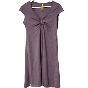 Lole Heather Grey Twist Knot Bodice Babydoll Casual Dress